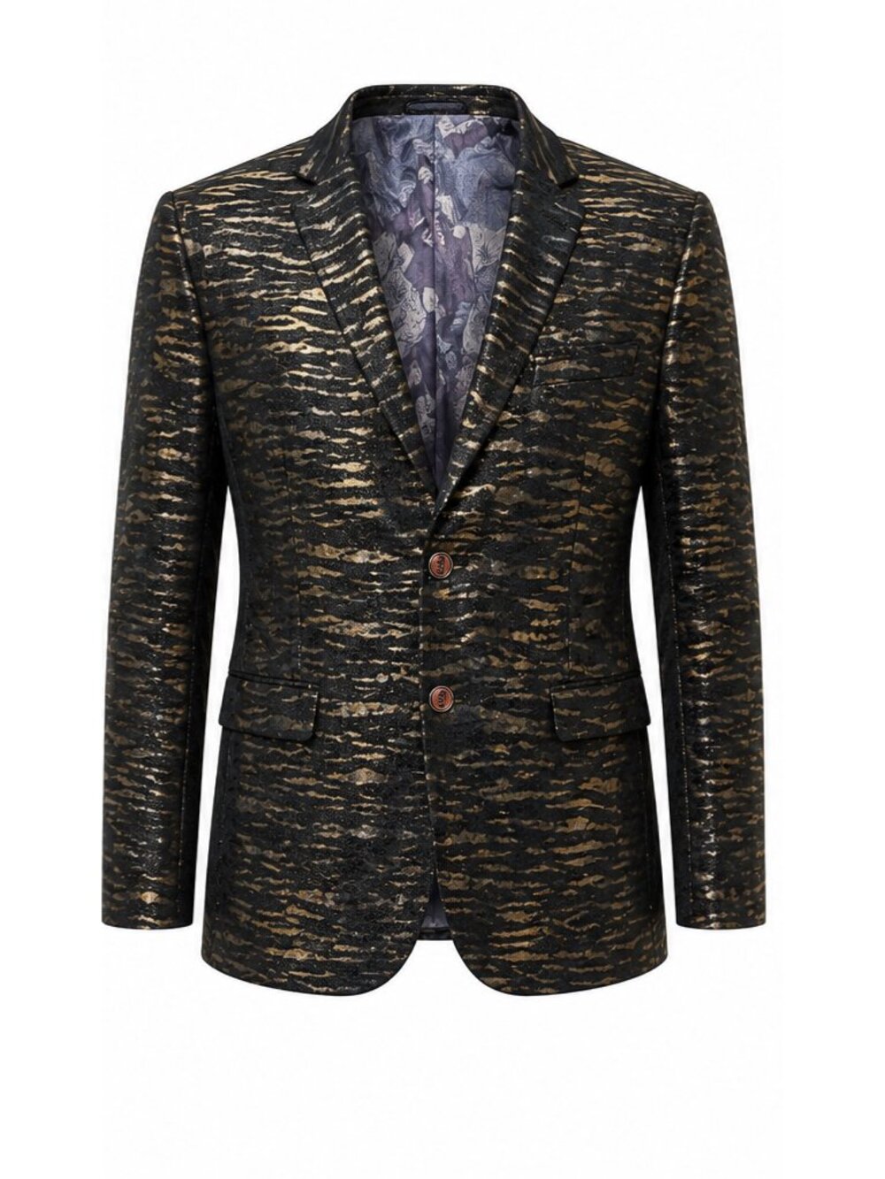 LARGE Tiger Stripe Metallic Blazer
